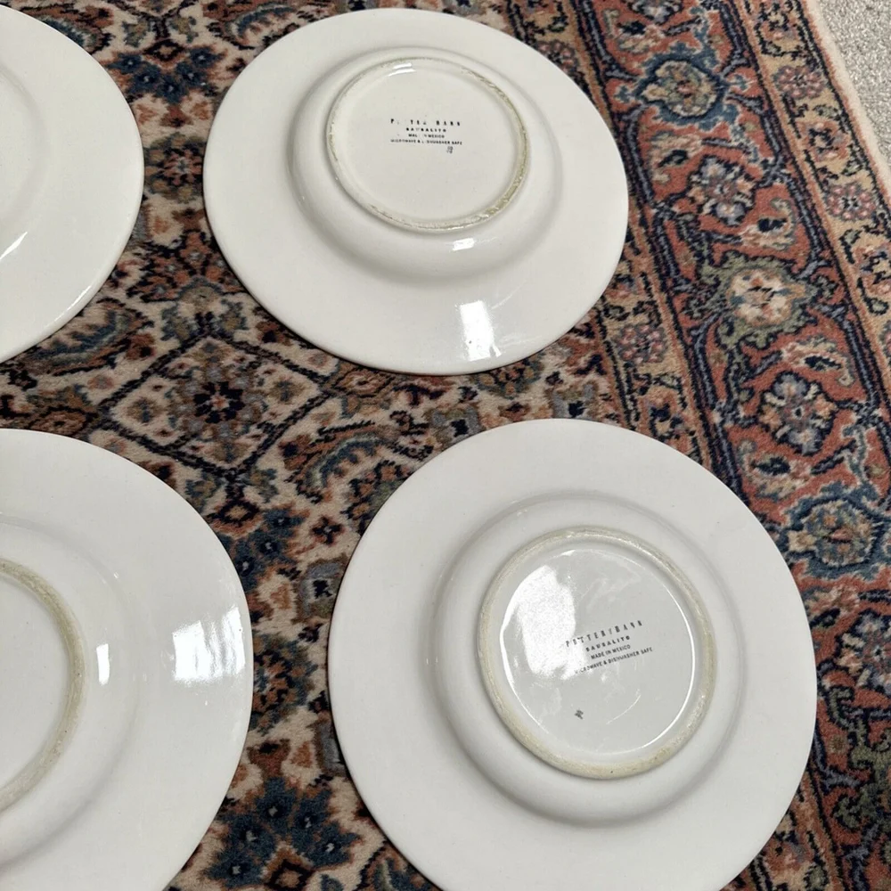 Pottery Barn Salad Bowl Mexican Pottery Strawberry 10” Serving Bowls Set Of 6